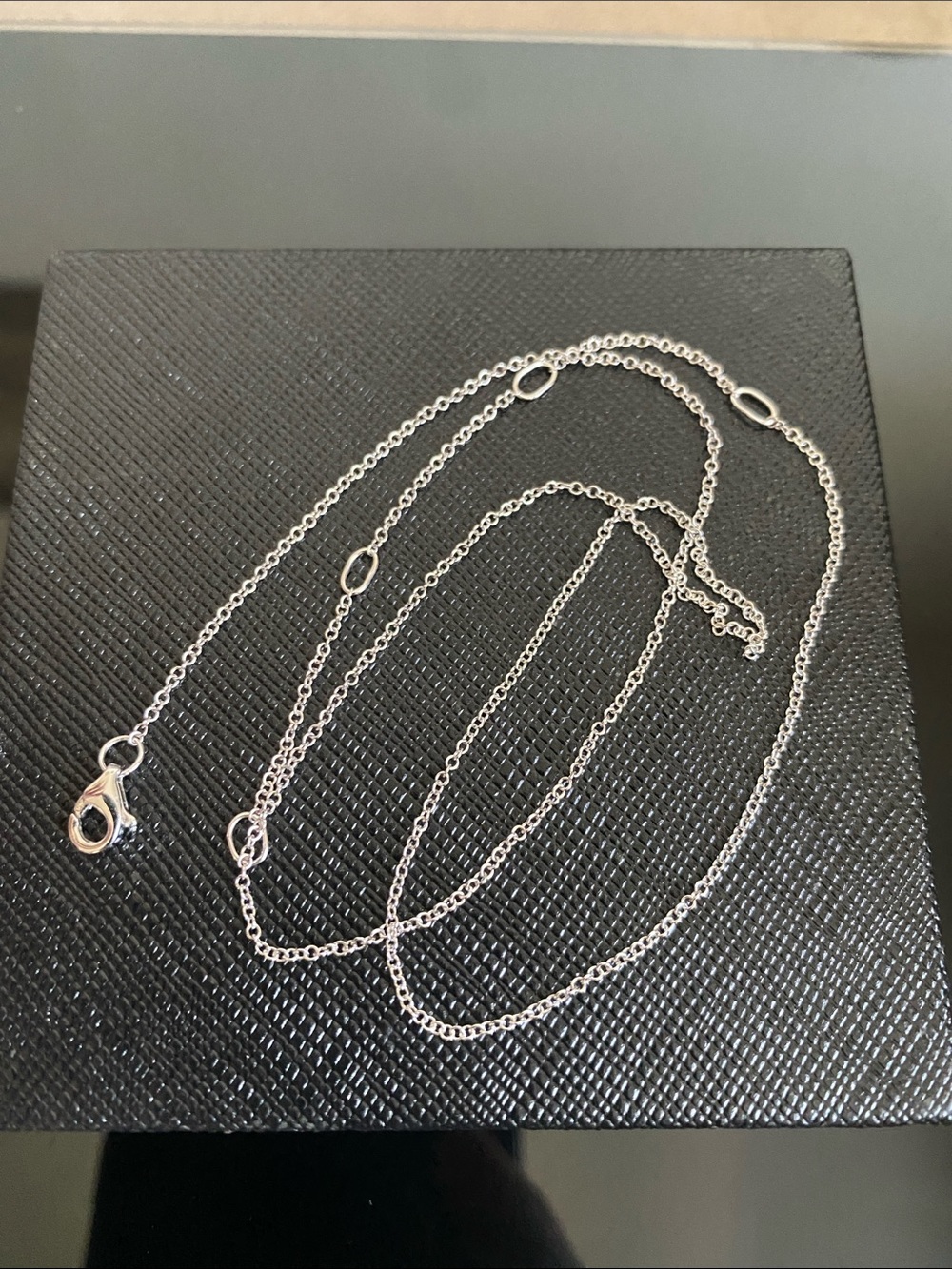 14 karat white gold chain